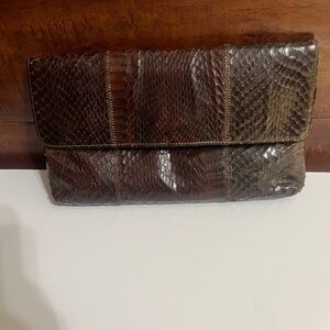Elegant Brown Leather Clutch for Men